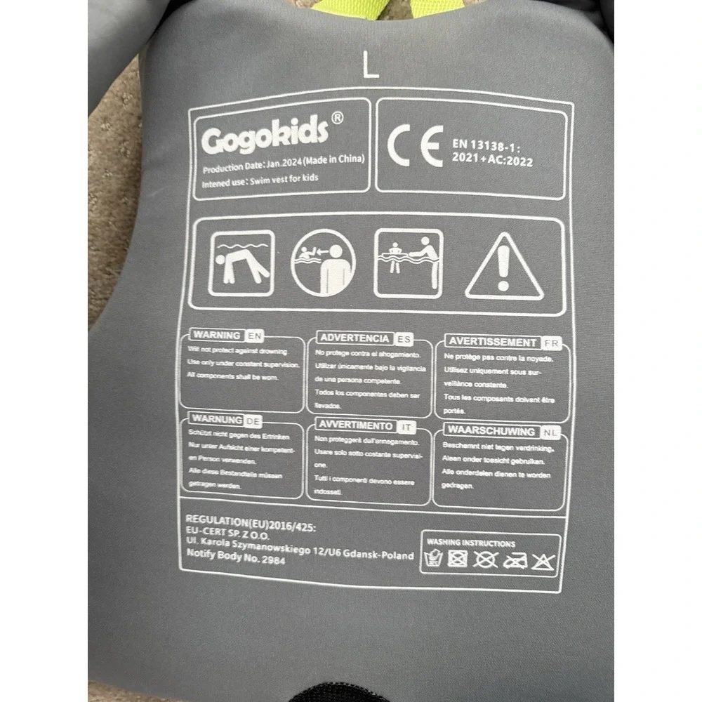 GOGOKIDS Swim Vest Life Jacket Boys Girls Float Swimsuit Buoyancy Swimwear-LARGE